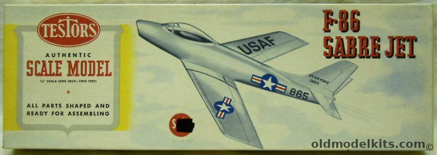 Testors 1/24 F-86 Sabre Jet - 18 Inch Wingspan Wooden Model plastic model kit